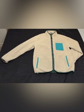 LEGO x Target Sherpa Fleece Jacket Size M Cream/Green